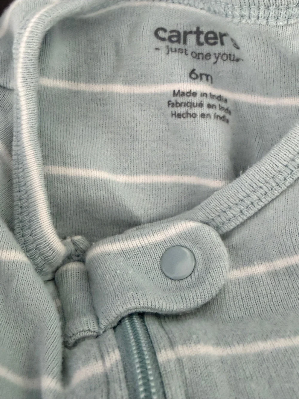 Carter's set of 6 Baby One piece footed sleepers pajamas size 6 months